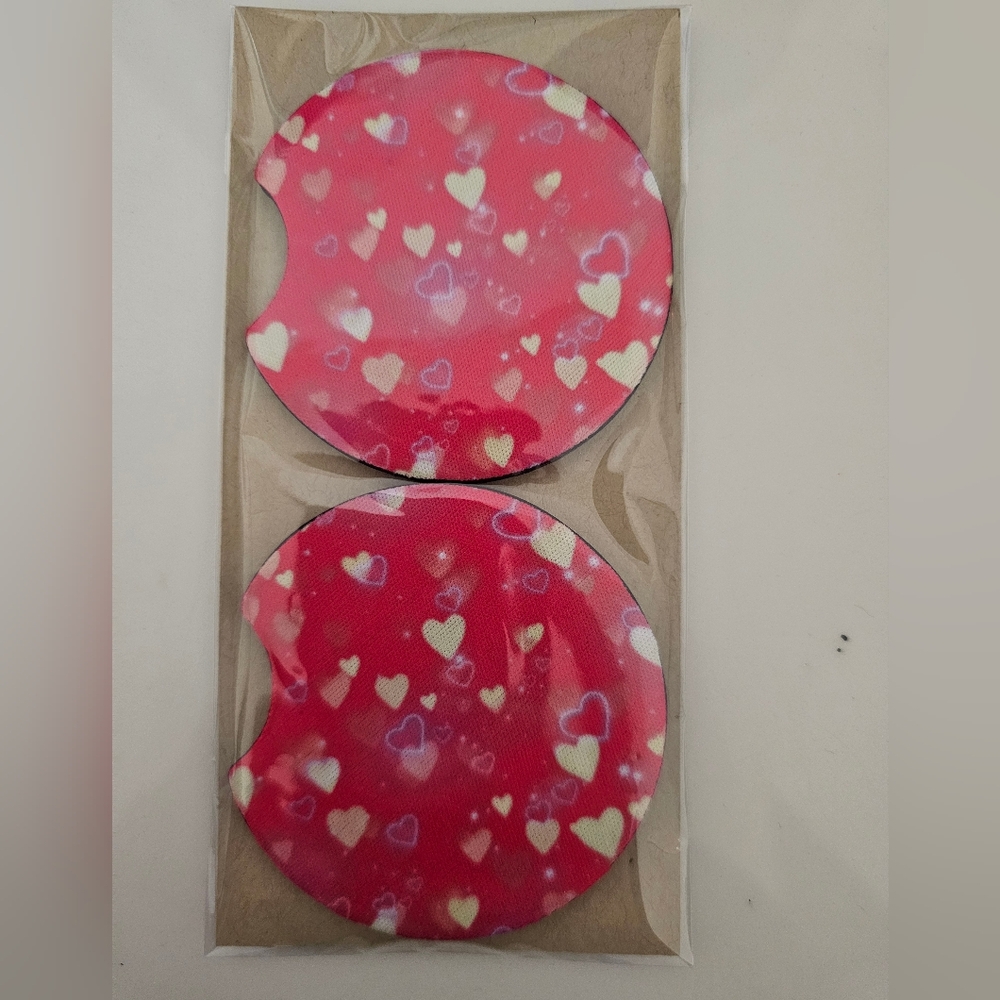 Heart Pattern Car Coasters